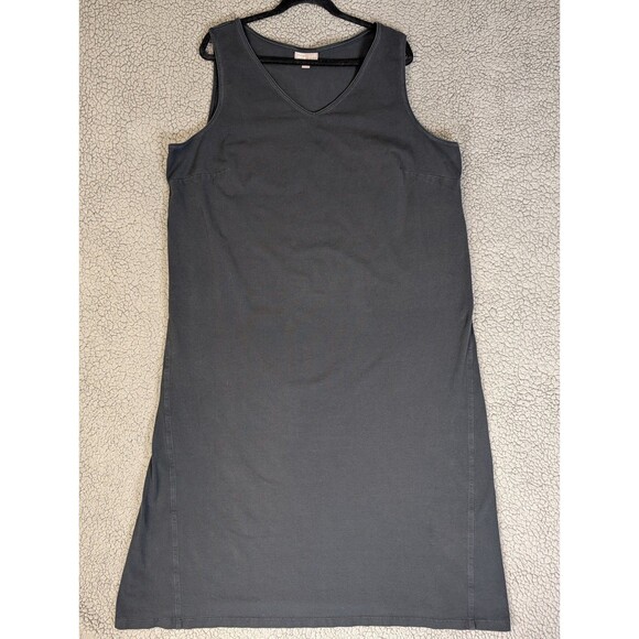 J Jill Shirt Maxi Dress Women’s Size 3x Perfect Pima Cotton Blend Stretch Black - Picture 6 of 12